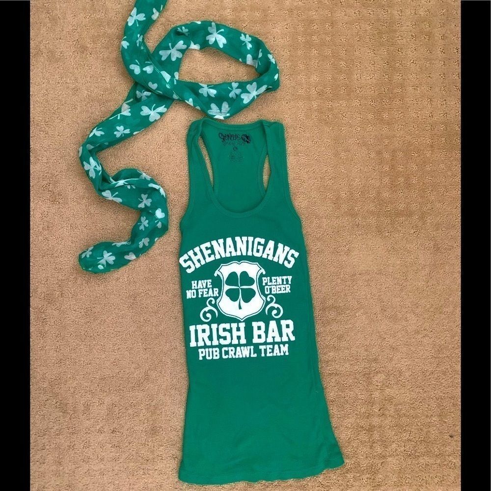 St.Patricks Day Tank top & Scarf